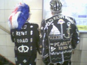 Pearly King and Qu. backs