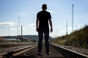 man on rails